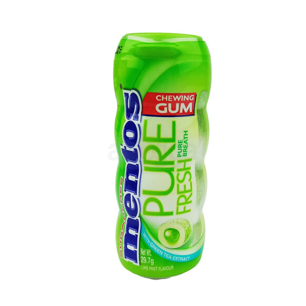Mentos Pure Fresh Chewing Gum Lime Mint Flavor 29g  