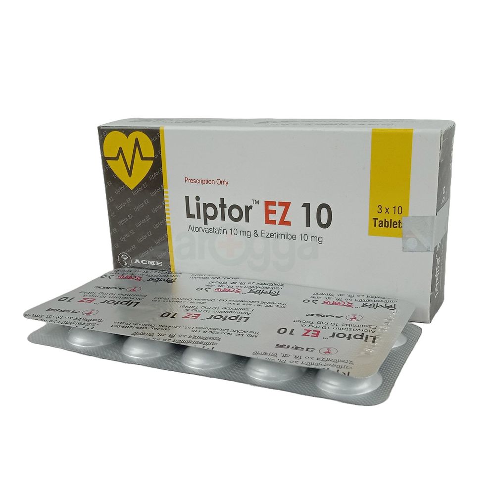 Liptor EZ 10/10mg+10mg Tablet