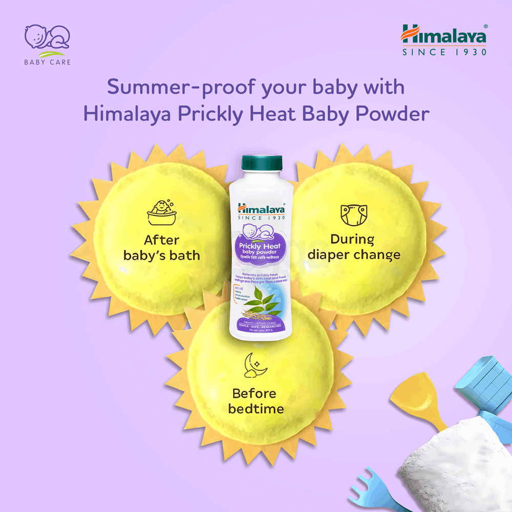 Himalaya Prickly Heat Baby Powder with Neem & Khus Grass 100g  