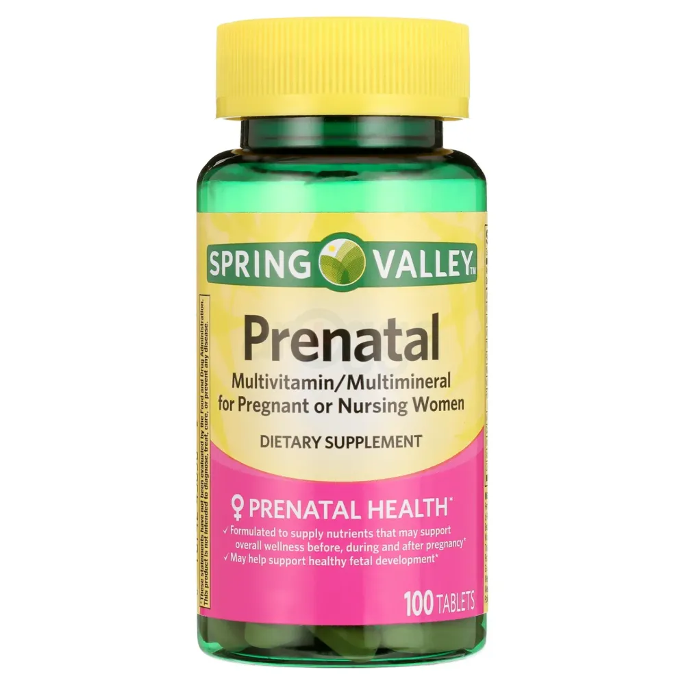 Spring Valley Prenatal Multivitamin Multimineral For Pregnant Or Nursing Women 100 Tablets  