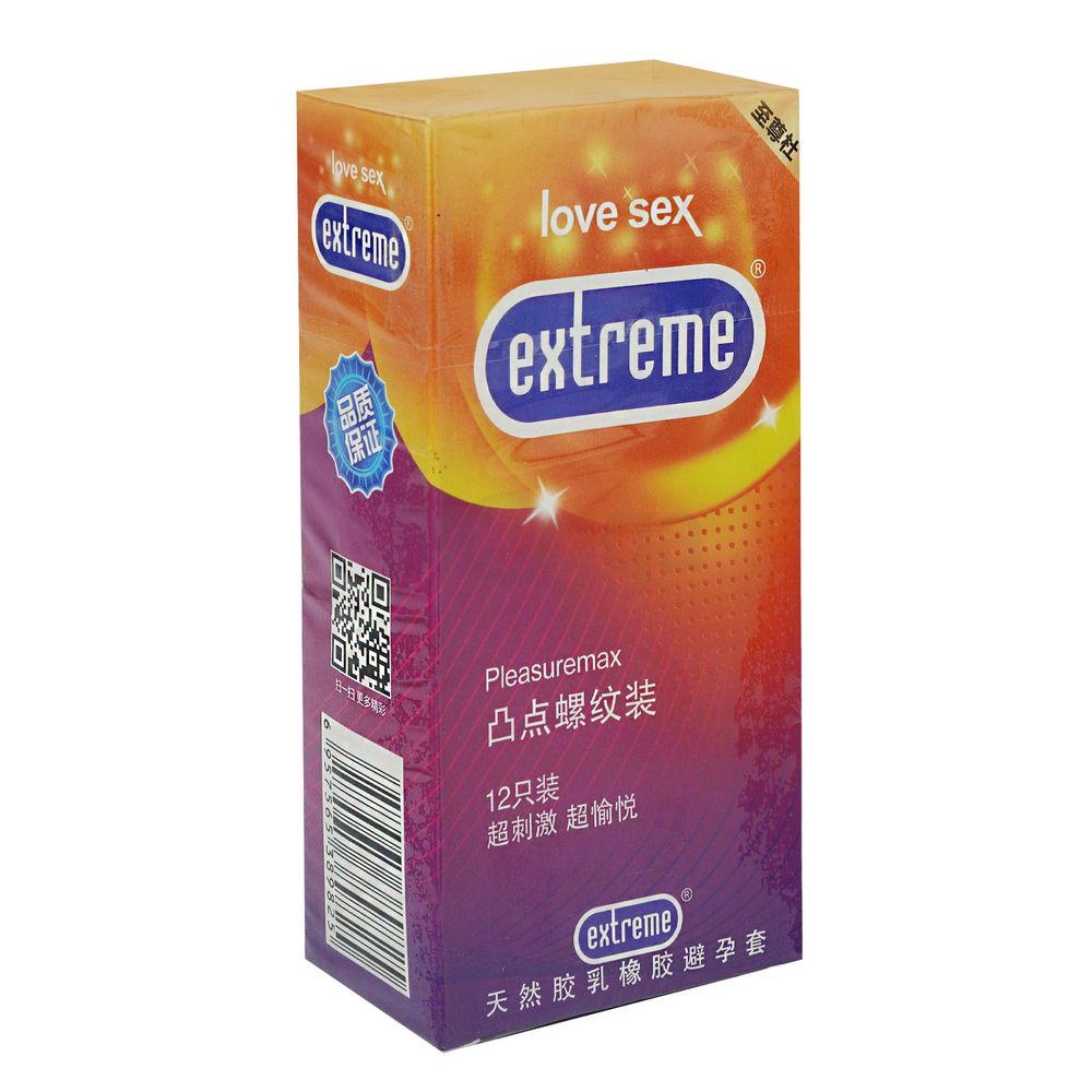 Extreme PleasureMax Ribbed & Dotted Condom - 12Pcs Pack  