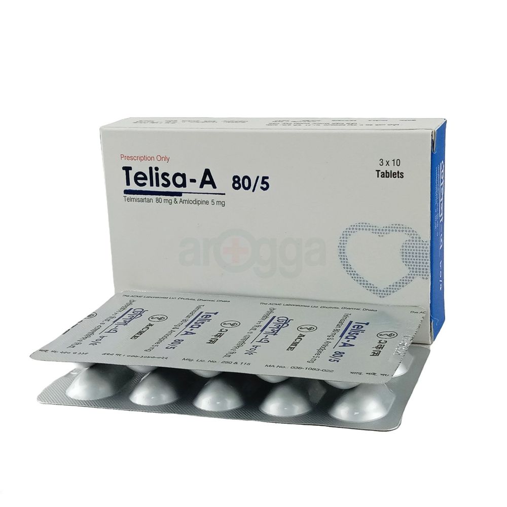 Telisa-A 5/80mg+5mg Tablet