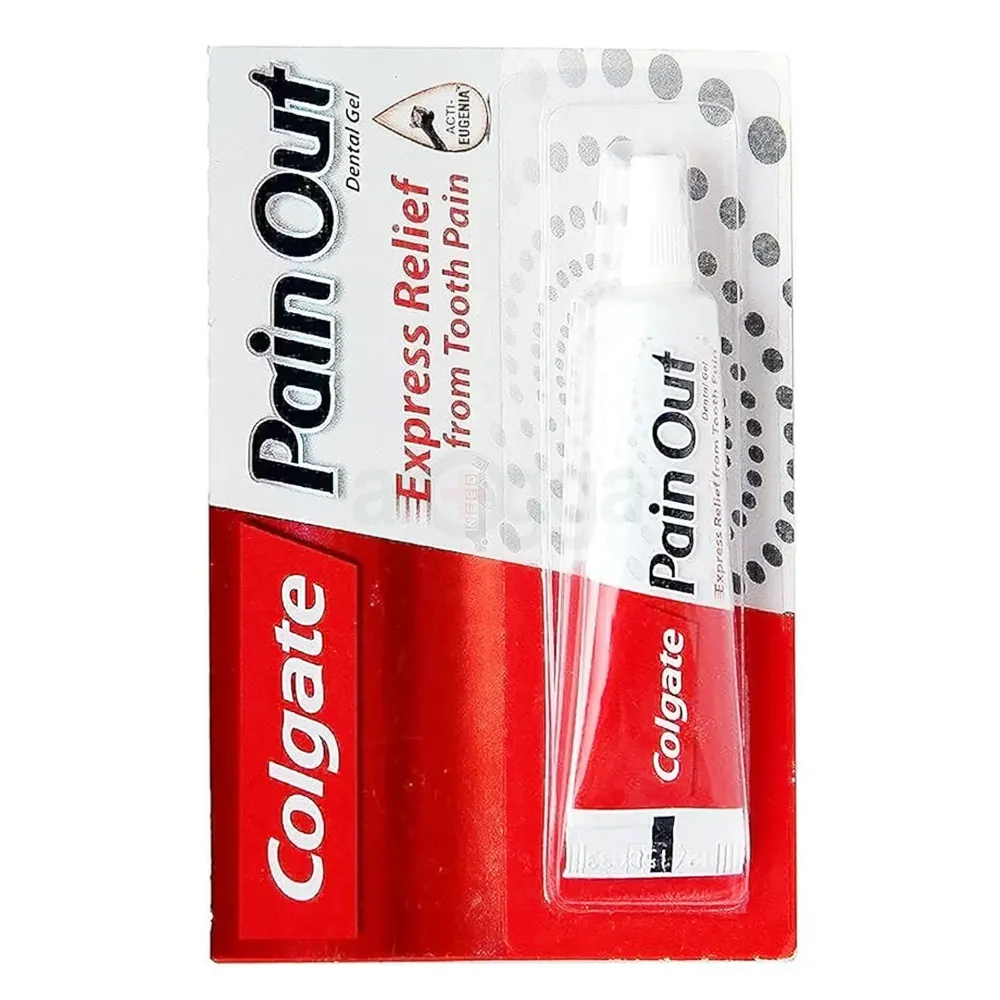Colgate Pain Out Dental Gel - Express Relief from Tooth Pain Ayurved Medicine With Colve Oil  