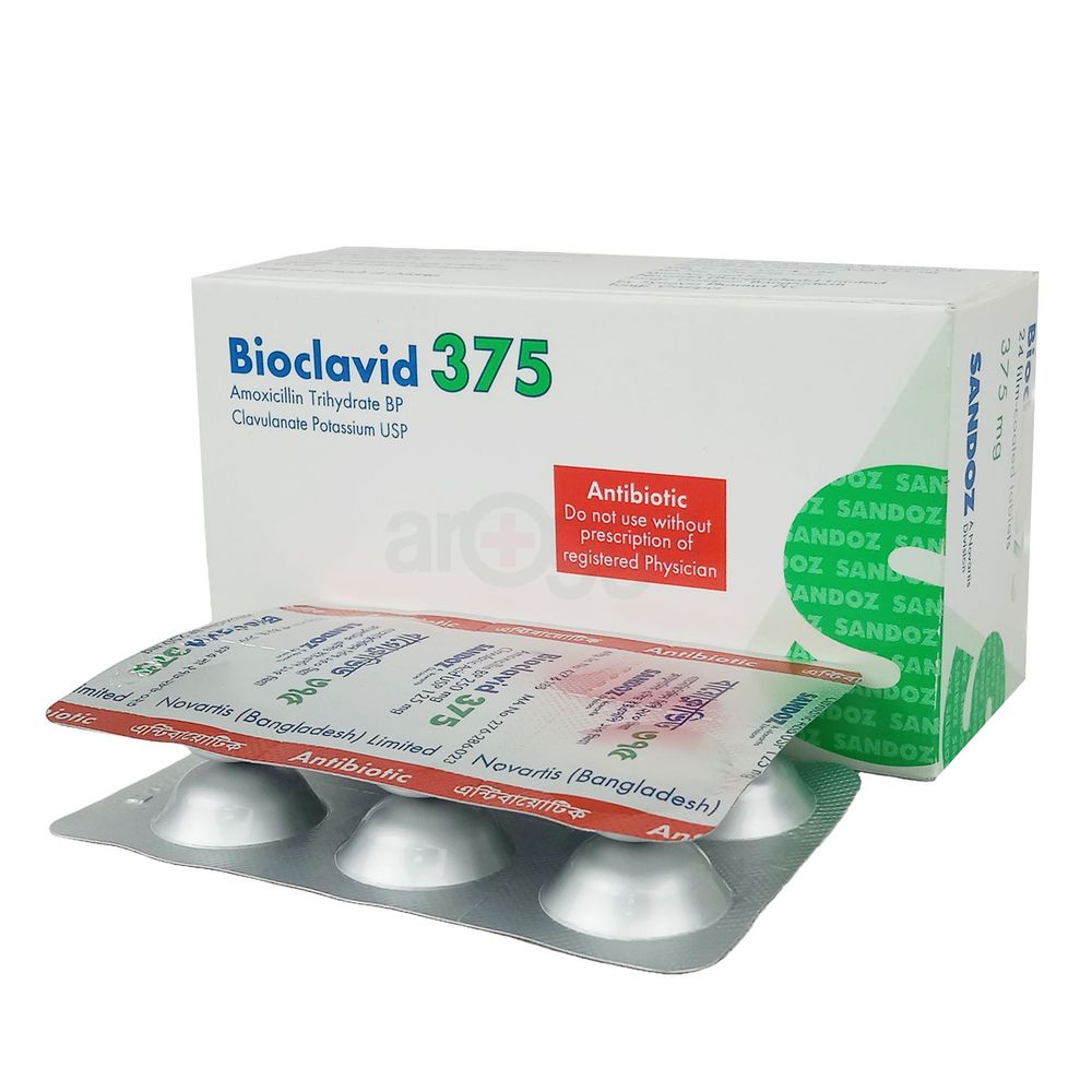 Bioclavid 375 250mg+125mg Tablet