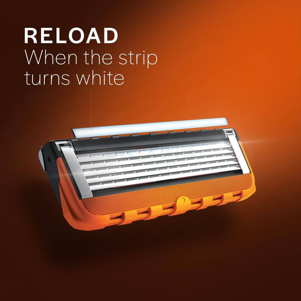 Gillette Fusion 5 Razor with Styling Black Blade & 5 Diamond Like Coated Blades  