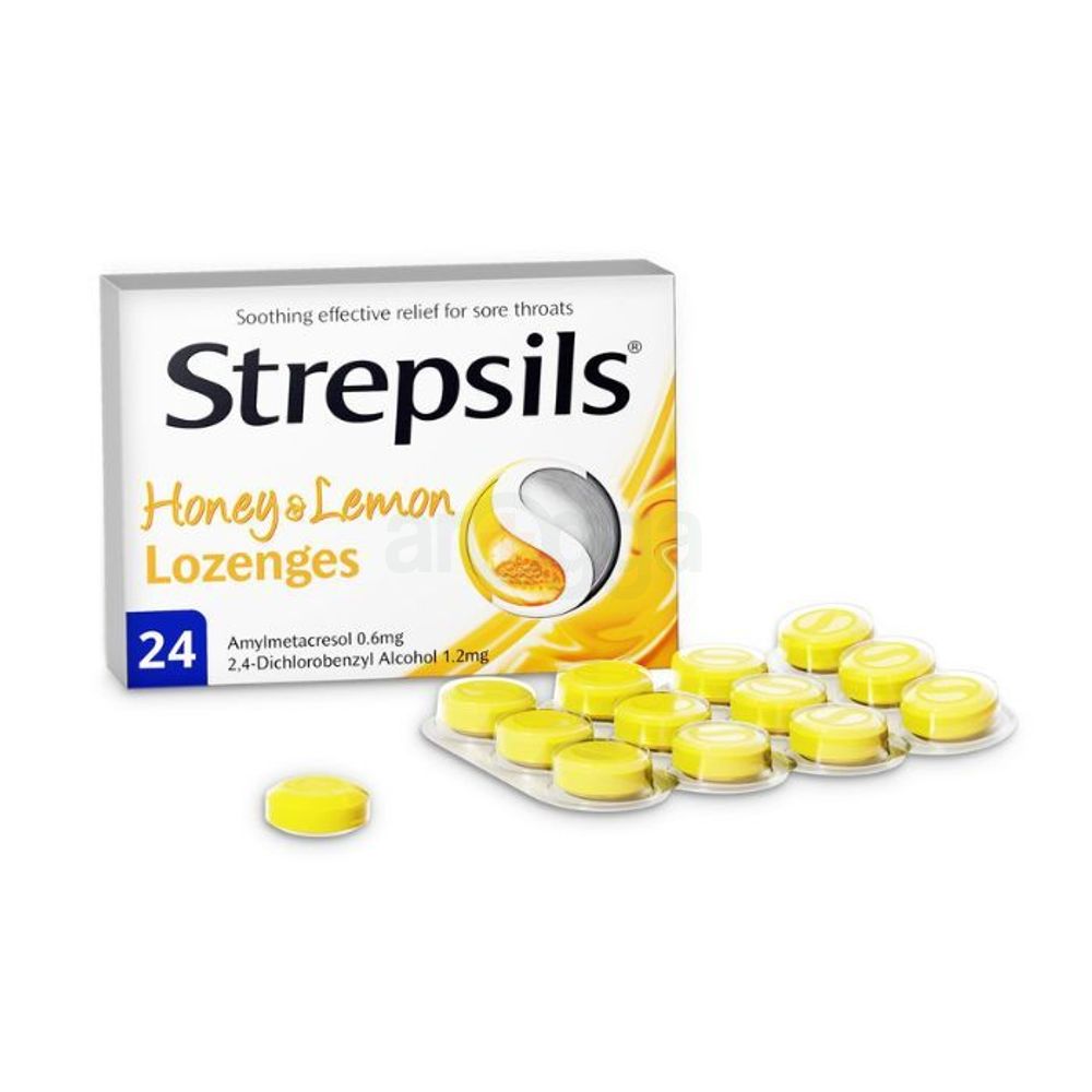 Strepsils Honey & Lemon Sore Throat 24 Lozenge  