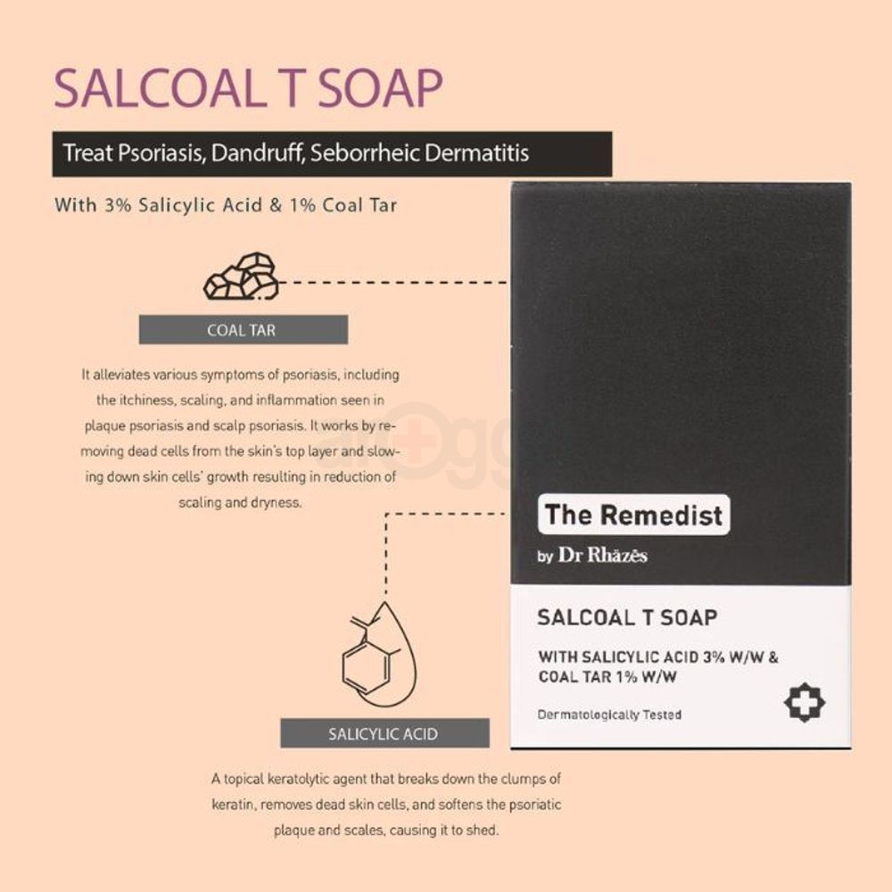 The Remedist by Dr Rhazes Salcoal T Soap Bar 100g  