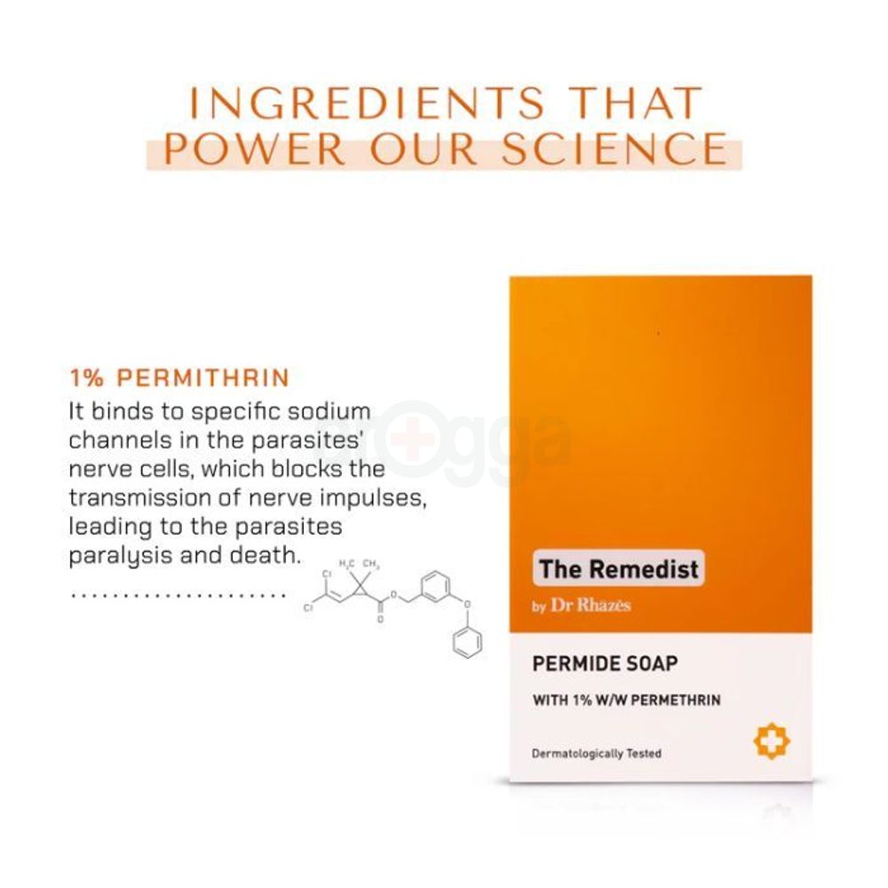 The Remedist by Dr Rhazes Permide Soap with Permethrin 100g  