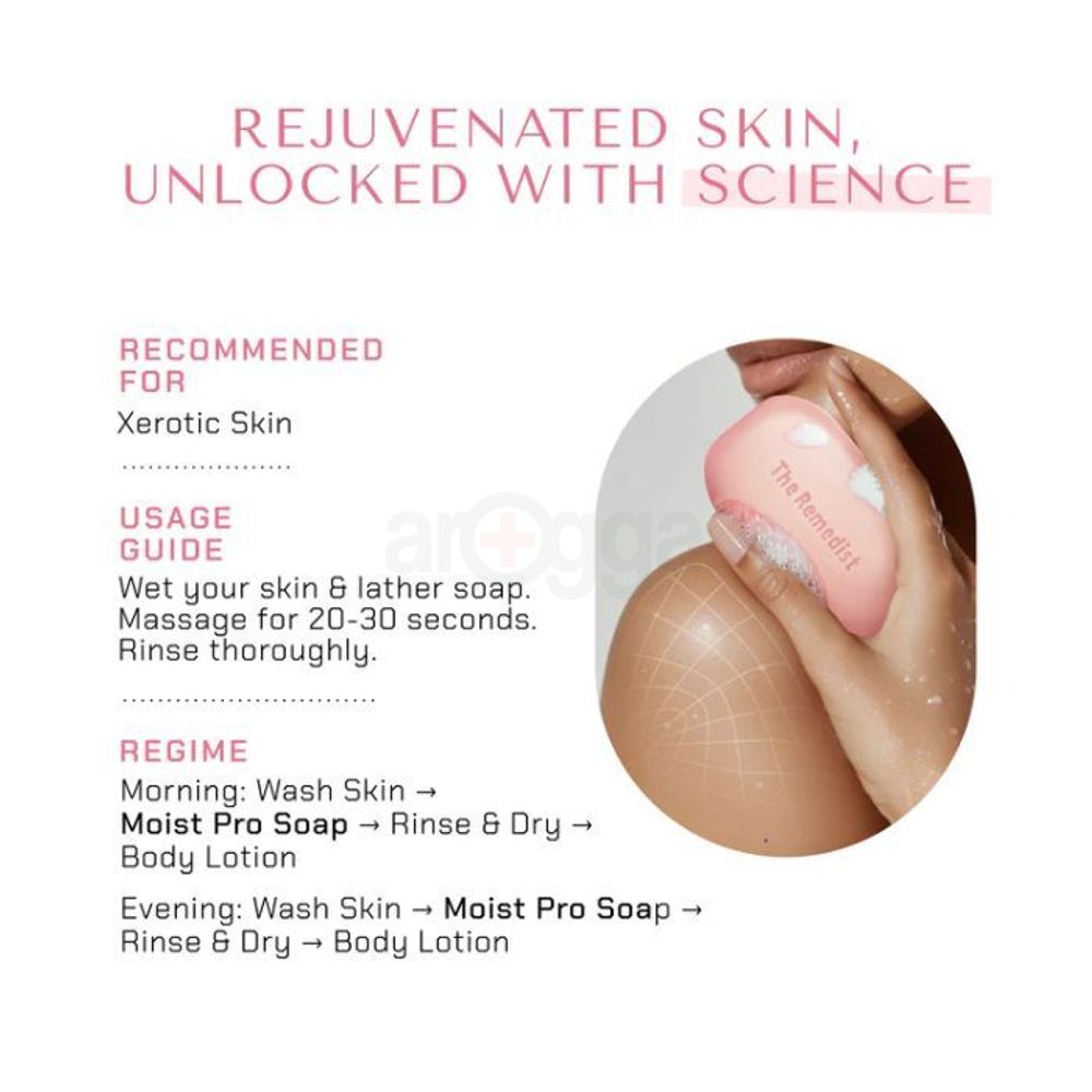 The Remedist by Dr Rhazes Moist Pro Soap with Olive Oil & Aloevera 100g  