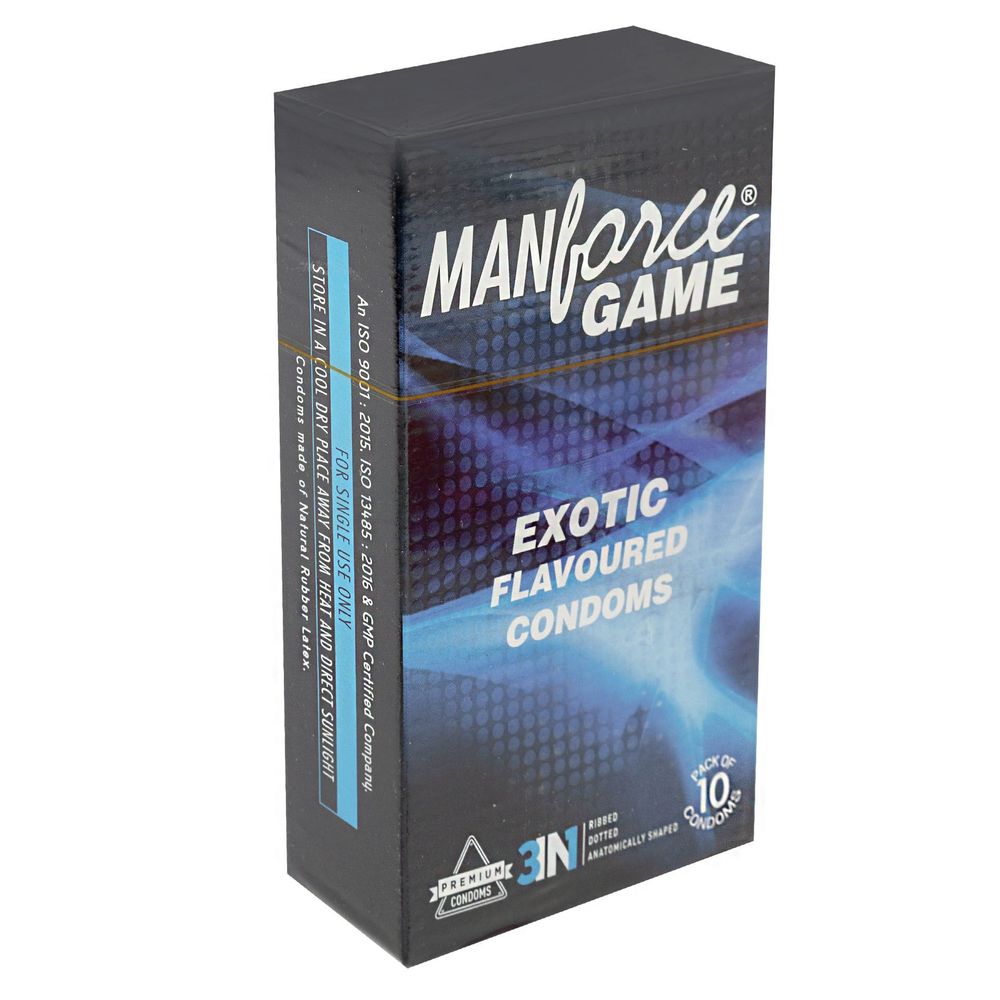 Manforce Game Exotic 3in1 Ribbed Dotted Condoms 10's Pack price in ...