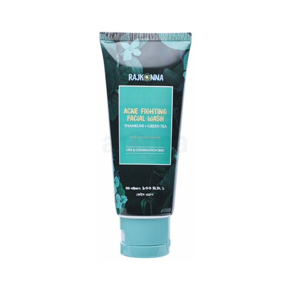 Rajkonna Acne Fighting Facial Wash Thankuni+Green Tea With Jojoba Beads ...
