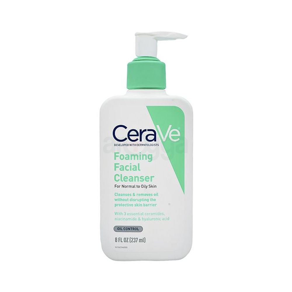 Cerave Foaming Facial Cleanser for Normal to Oily Skin (Made in USA ...
