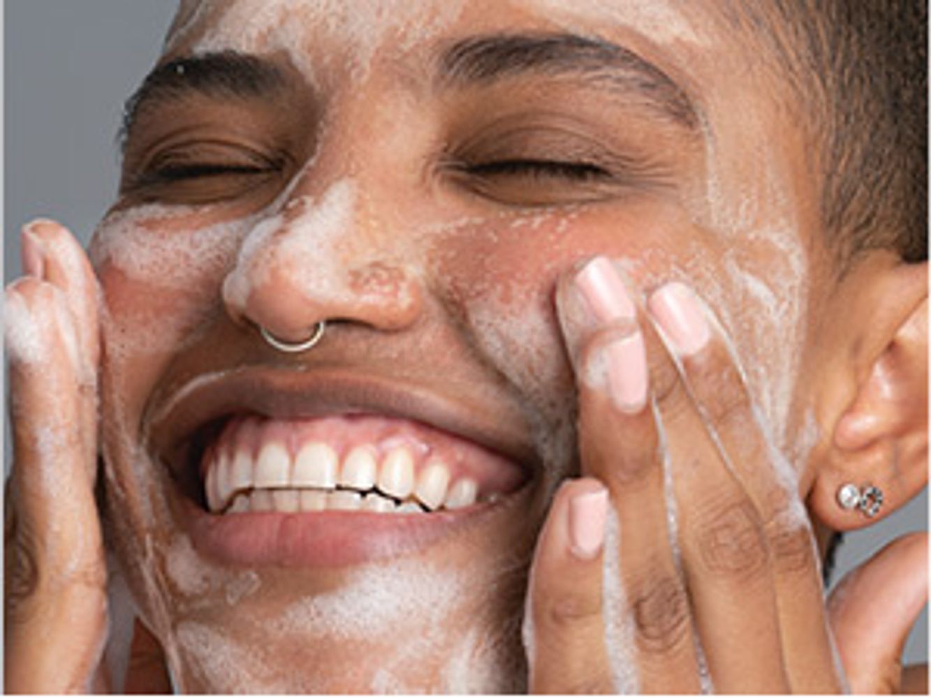 Massage lather onto skin with gentle circular motion