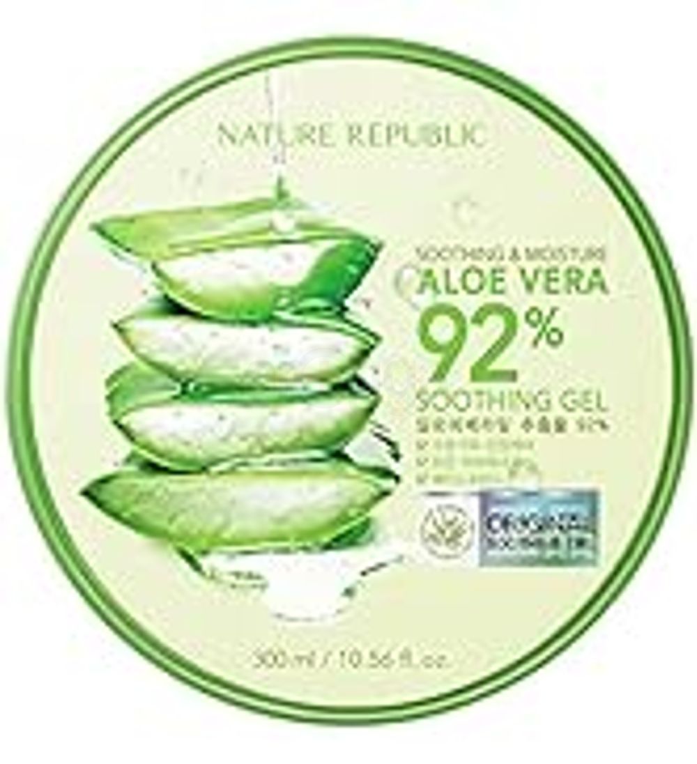 Nature Republic New Soothing Moisture Aloe Vera Gel 92 Percent Korean Cosmetics, 10.56 Fluid Ounce