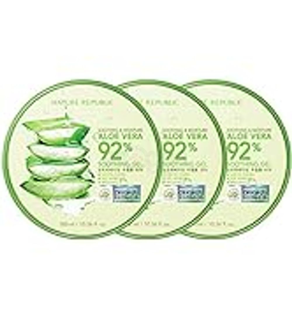 Nature Republic 3 PCS Aloe Vera Soothing Gel, 92% Soothing and Moisture, 300ml, NS17-G