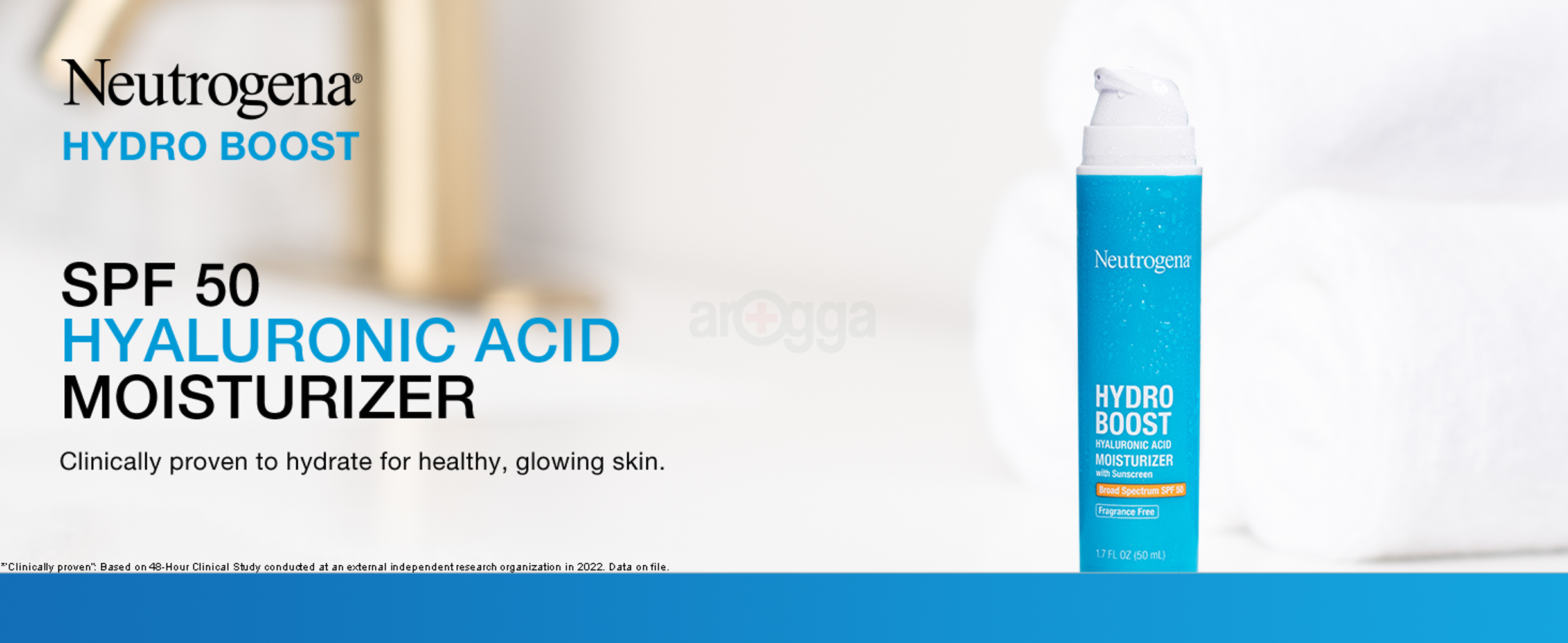 Neutrogena Hydro Boost SPF 50 Hyaluronic Acid Face Moisturizer to hydrate for healthy, glowing skin