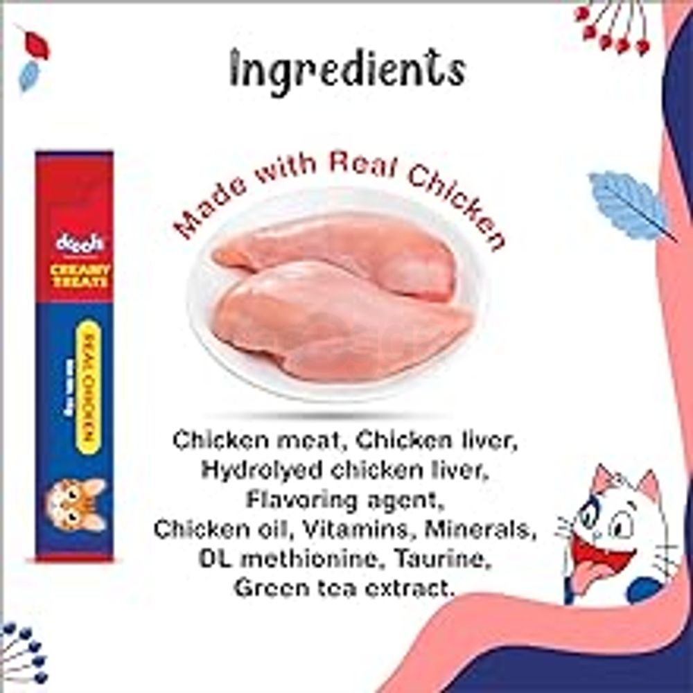 Drools Creamy cat Treats, Real Chicken , 375 gm ( Pack of 25)