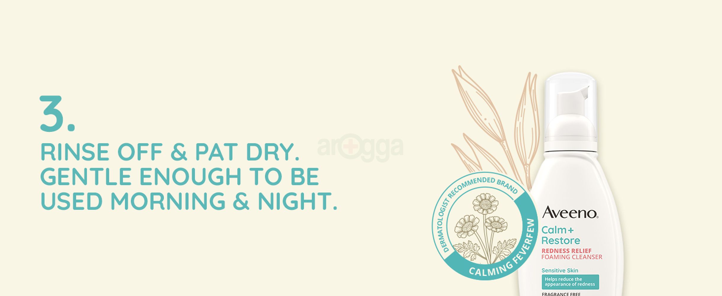 Step Three: Rinse off cleanser & pat dry