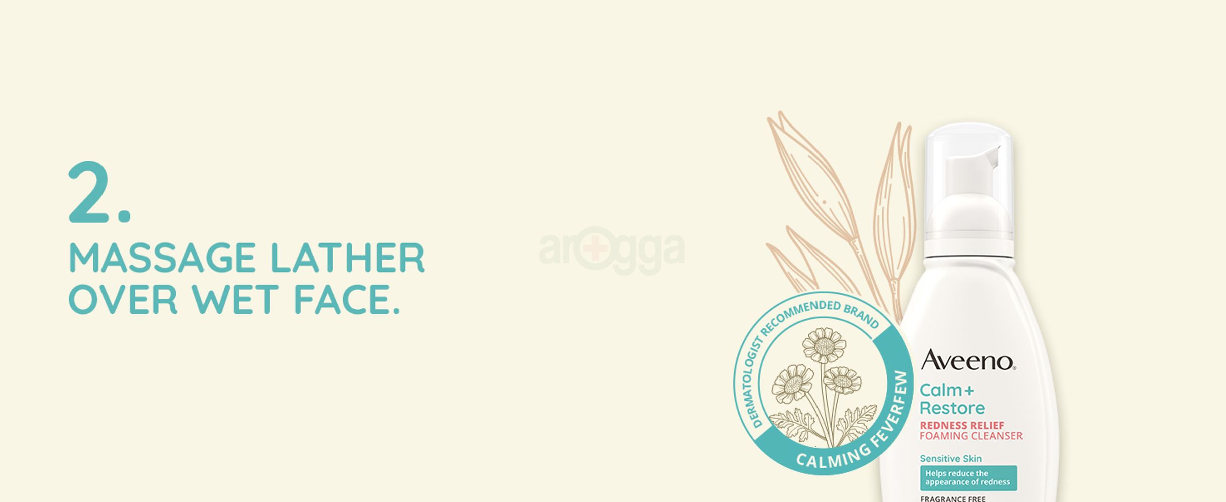 Step Two: Massage lather over wet face