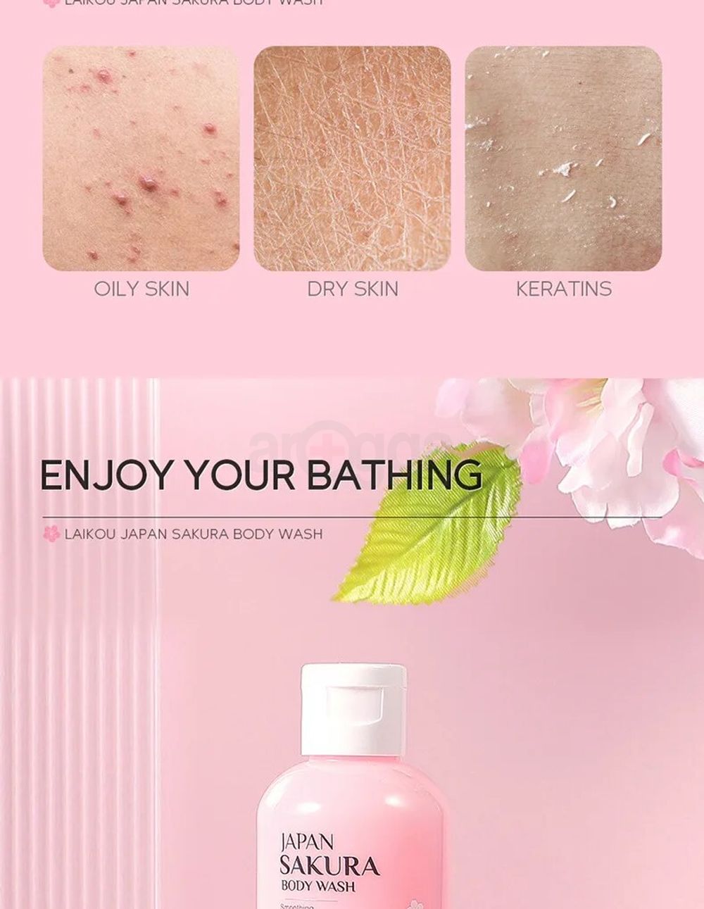 Laikou Japan Sakura Body Wash - 100Gm S29D02Fc200Bc417Eb657B3A92C59322F9