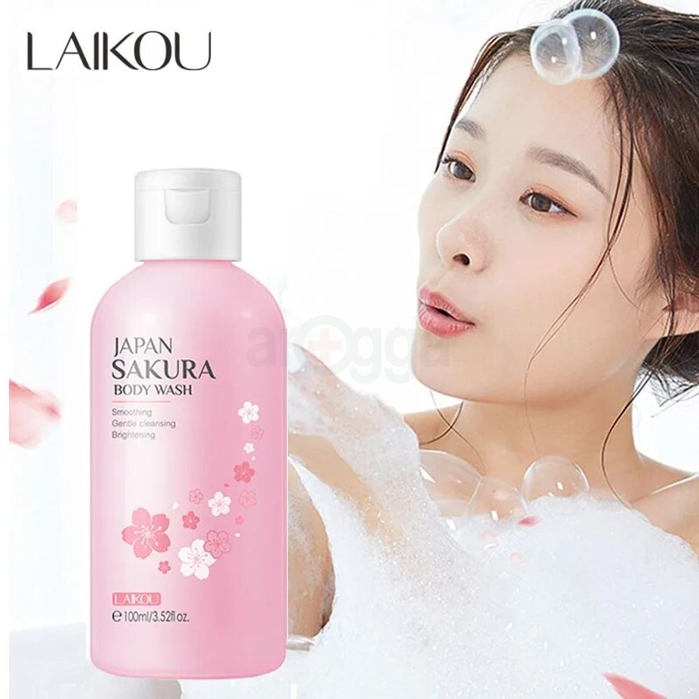 Laikou Japan Sakura Body Wash - 100Gm Laikou 100Ml Japan Sakura Shower Gel Moisturizing Whitening Cleaning Elegant Fragrance Oil Control Bodycare Shower Gel
