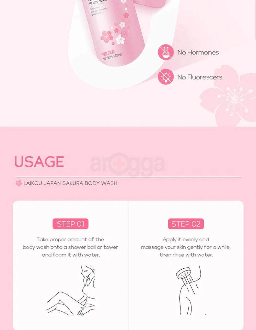 Laikou Japan Sakura Body Wash - 100Gm Sd5D005D9853347799Ea9Be4A30803536W