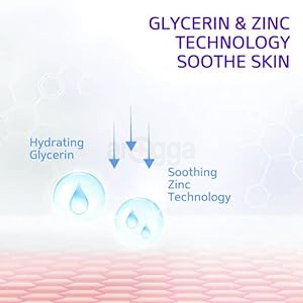 Glycerin & Zinc technology soothe skin