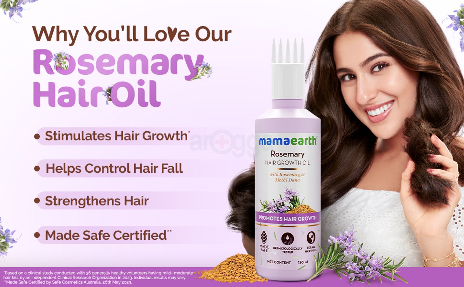 Mamaearth Rosemary Hair Growth Oil with Rosemary &amp; Methi Dana