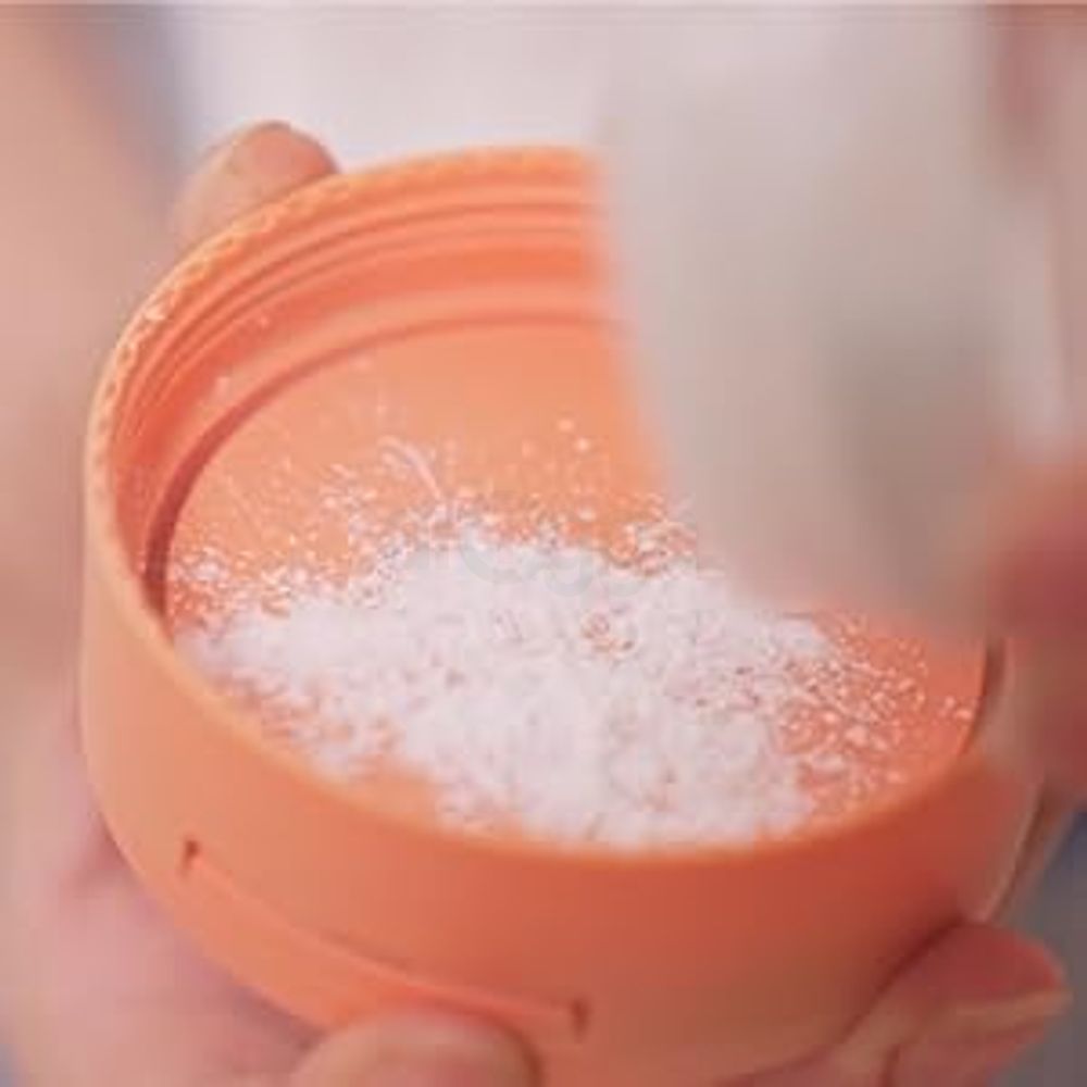 Pour Powder Into Lid