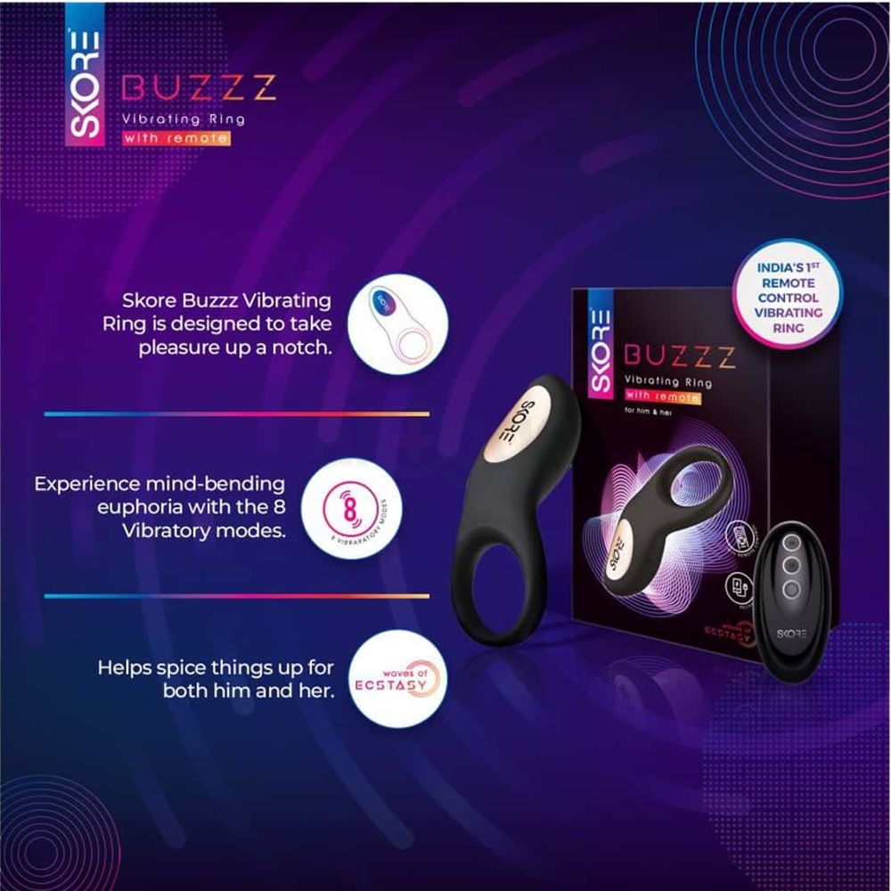 Skore Buzzz Body Massager With Remote For Him & Her