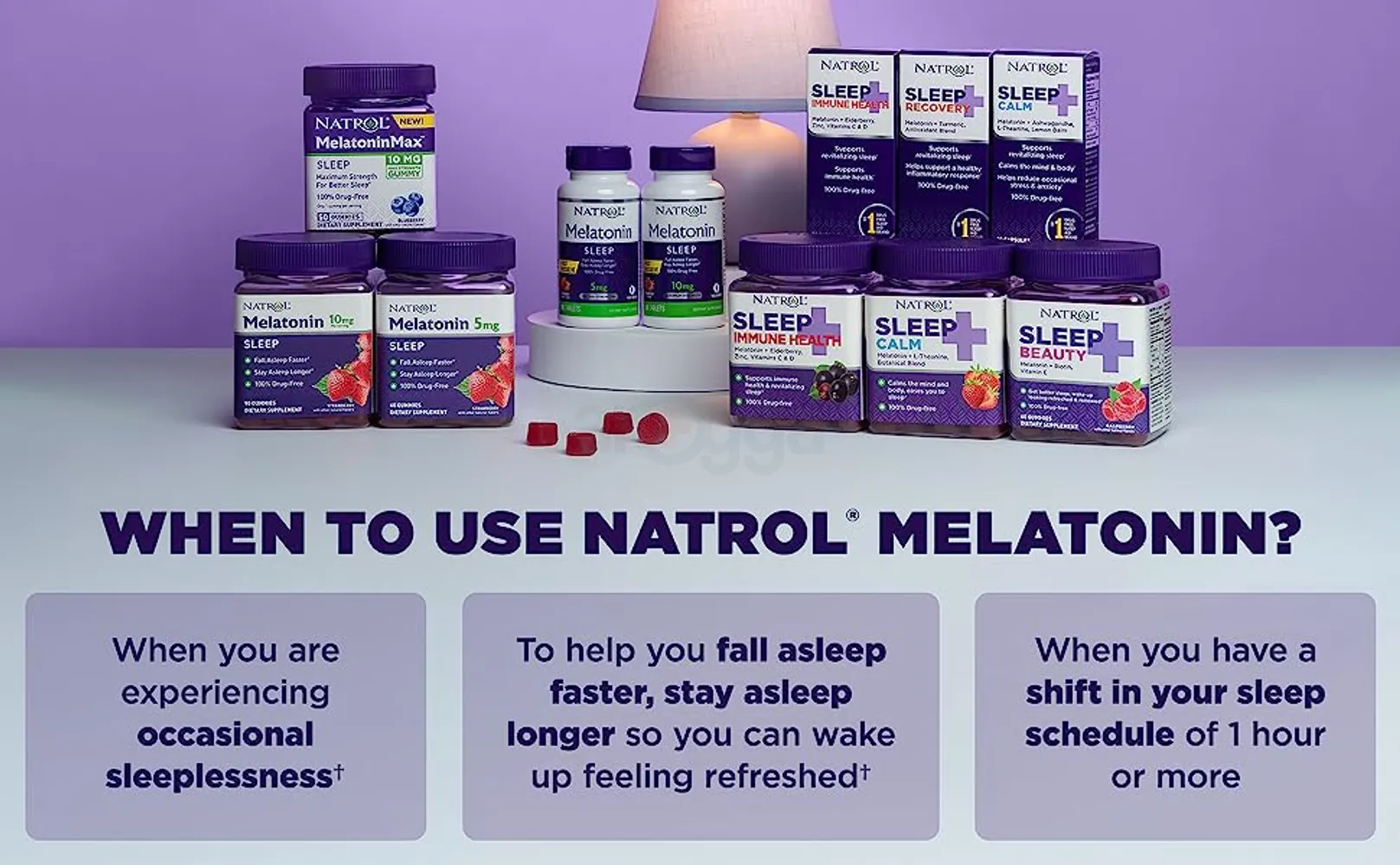 when to use natrol melatonin? When you are experiencing occasional sleeplessness&dagger;​