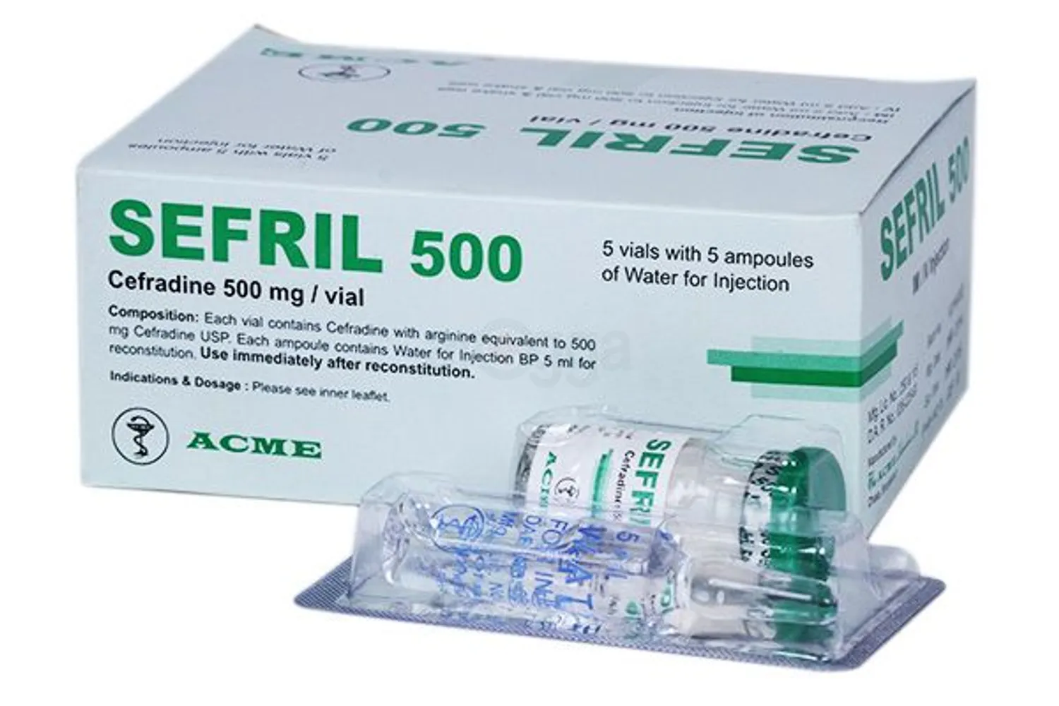 Sefril IV/IM 500mg/vial Injection - Arogga Online Pharmacy