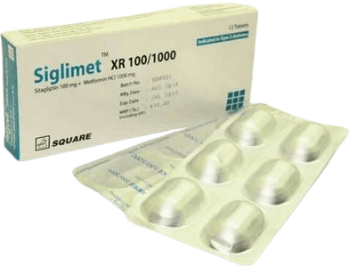 Siglimet XR 100/1000mg+100mg Tablet