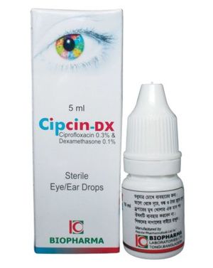 Cipcin-DX 0.3%+0.1% Eye/Ear Drops