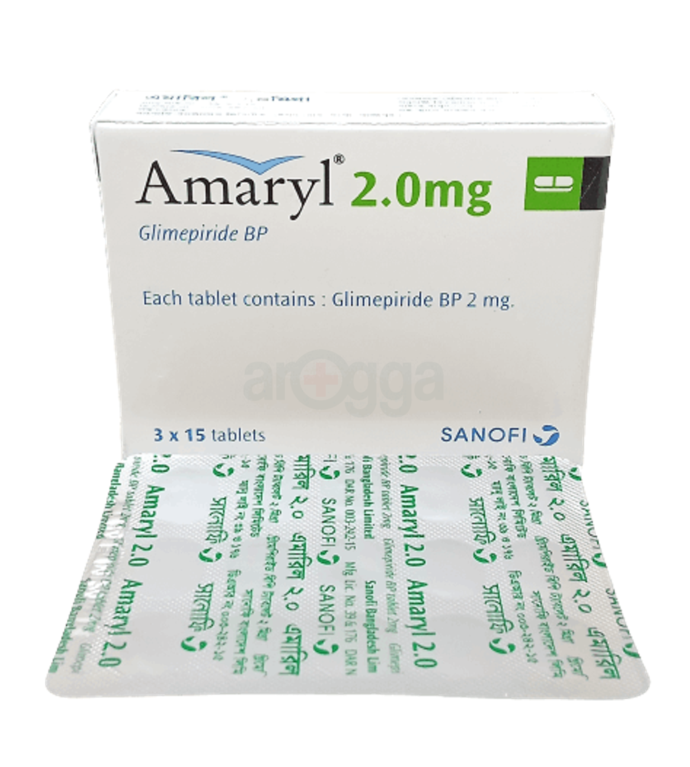 Amaryl 2mg Tablet - Arogga Online Pharmacy