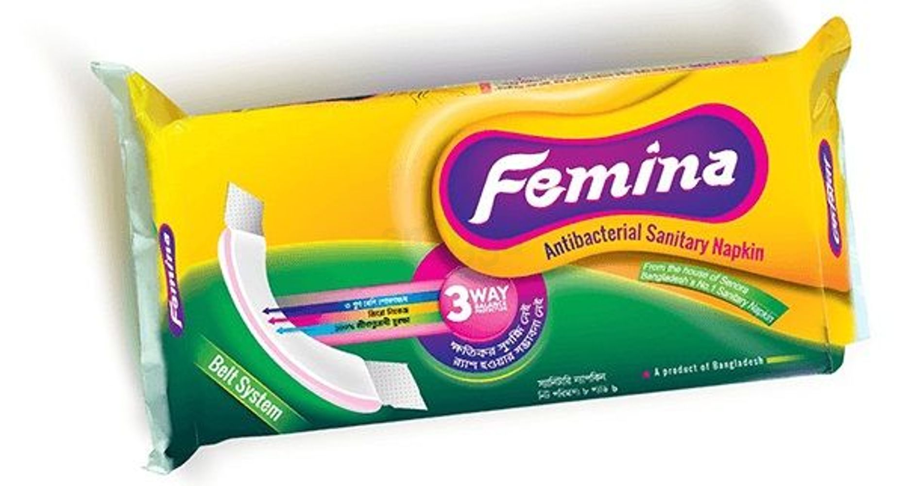 Femina Sanitary Belt System Napkin 8's Pack - Arogga Beauty Store