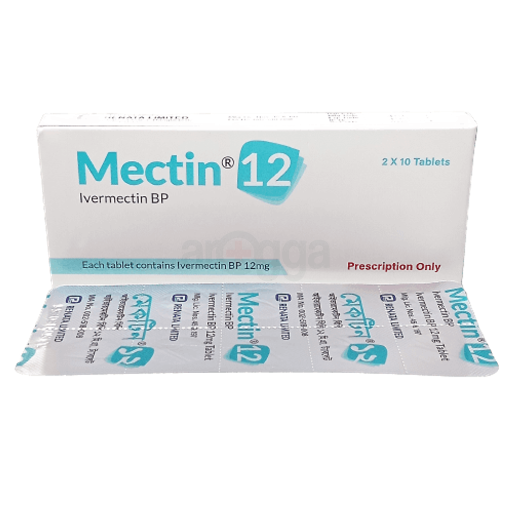 Mectin 12mg Tablet - Arogga Online Pharmacy