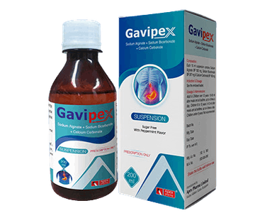 Gavipex 500mg+267mg+160mg/10ml Suspension