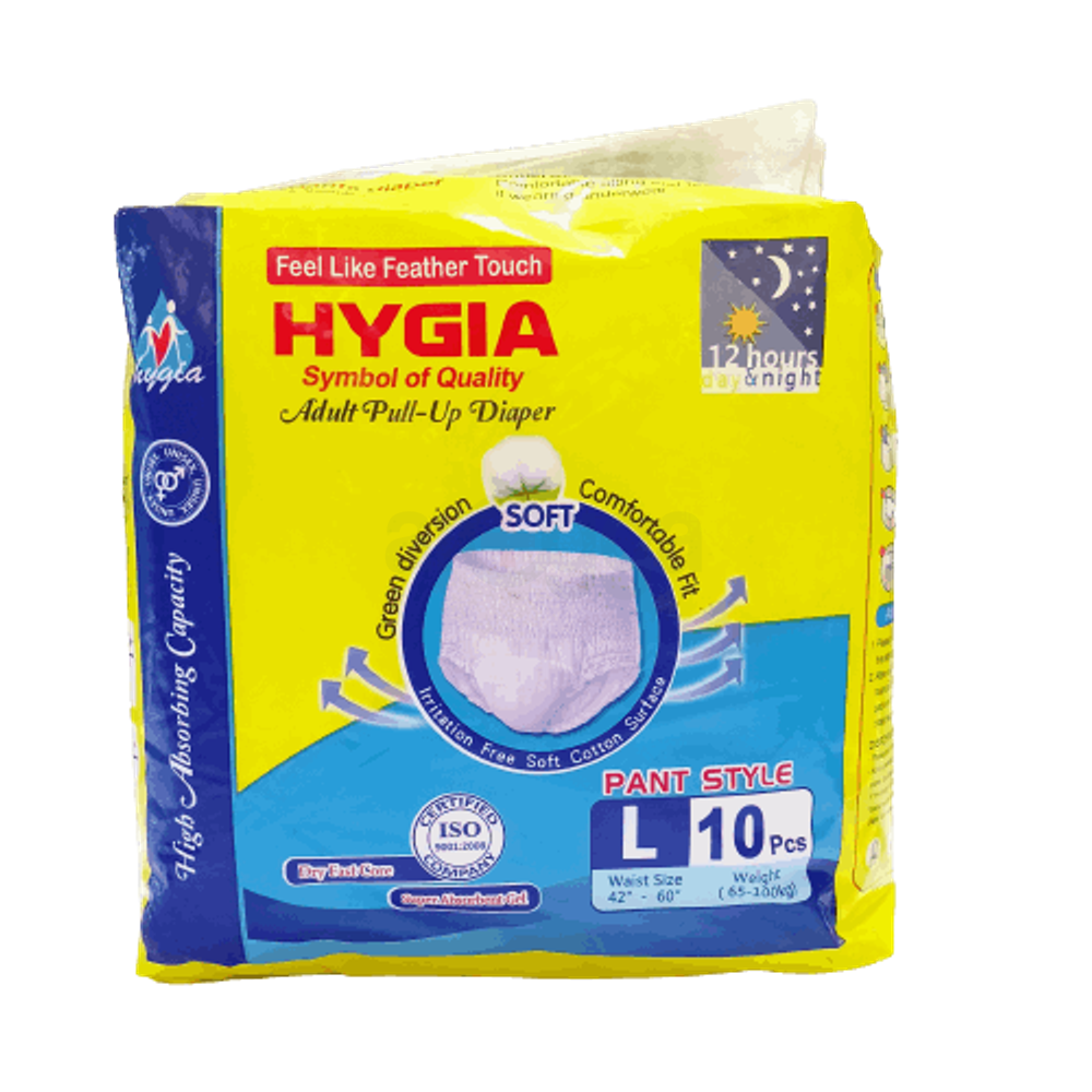 Adult Diaper Pant System L (Hygia) 10's Pack price in Bangladesh | Arogga