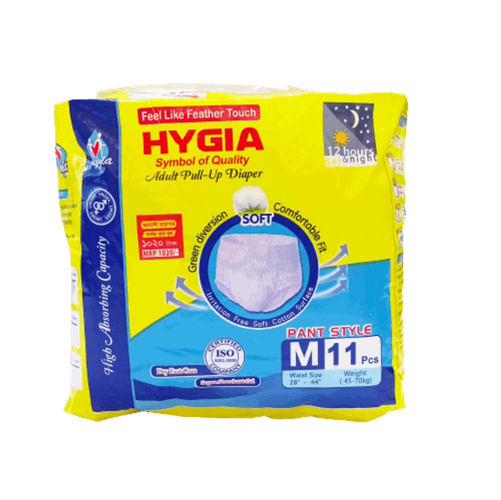 Adult Diaper Pant System M (Hygia) 11's Pack price in Bangladesh | Arogga