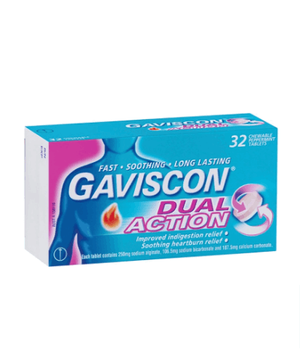 Gaviscon Chewable Tablet 32 Tablets 250mg+106mg+187mg Tablet