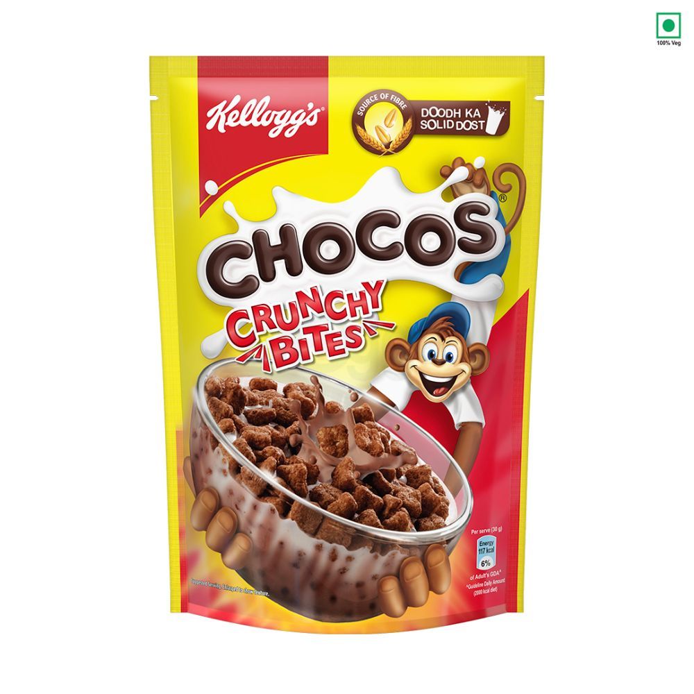 Kellogg's Chocos Crunchy Bites Chocolate Breakfast Cereal 375gm price ...
