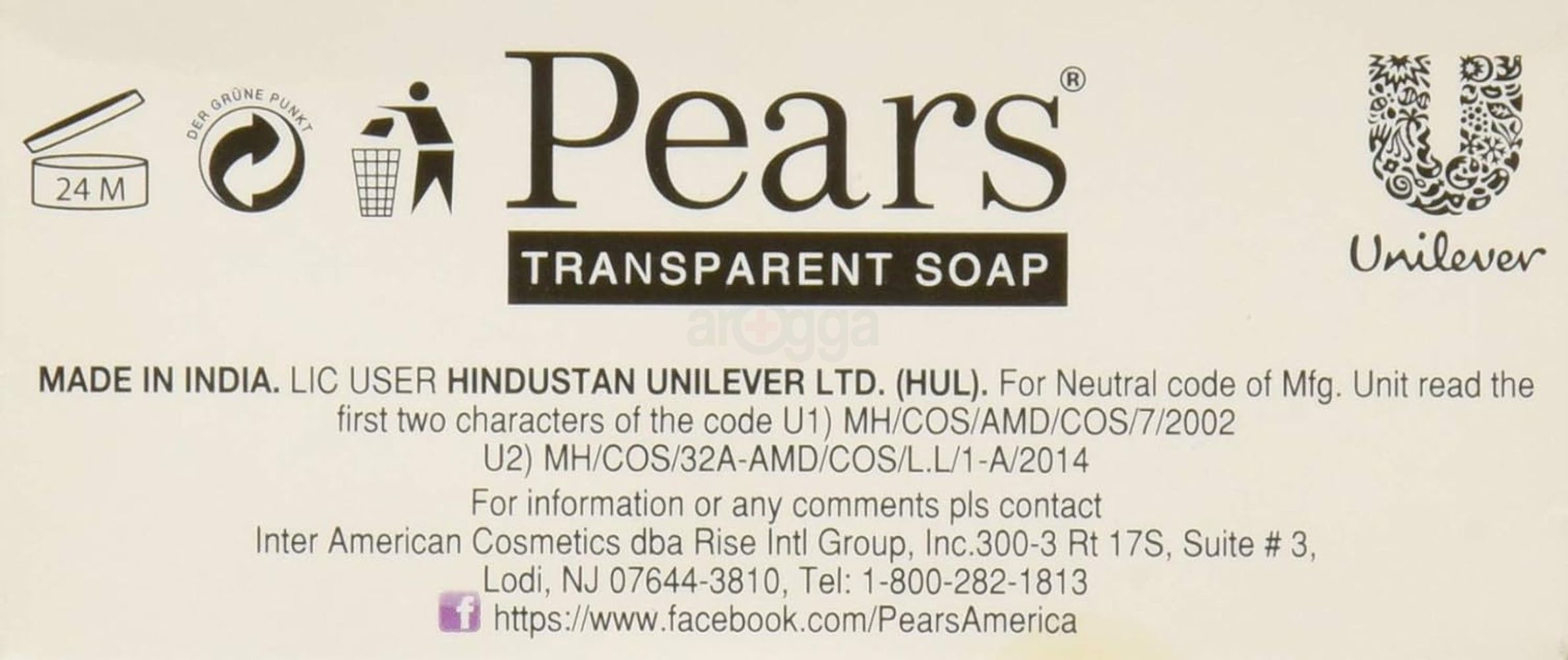Pears Transparent Soap Pure Gentle With Mint Extracts Arogga
