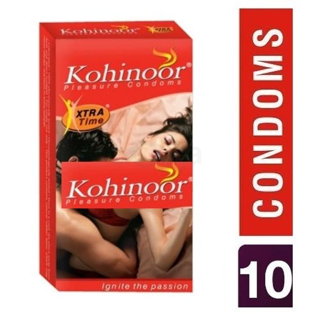 Kohinoor Xtra Time Condom 10's Pack - Arogga Online Pharmacy, image size:1000x1000