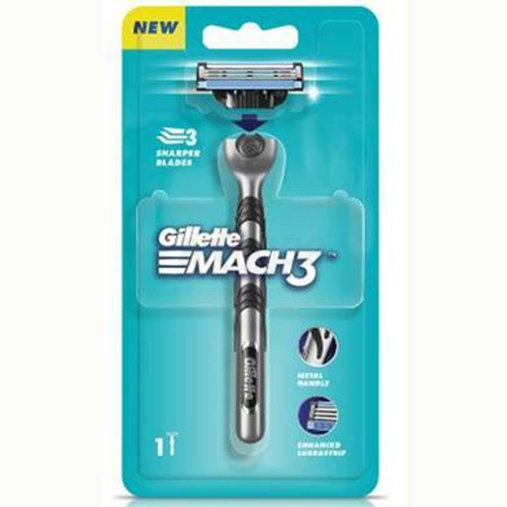 Gillette Mach 3 New Blade Razor - 1 Count - Arogga Beauty Store
