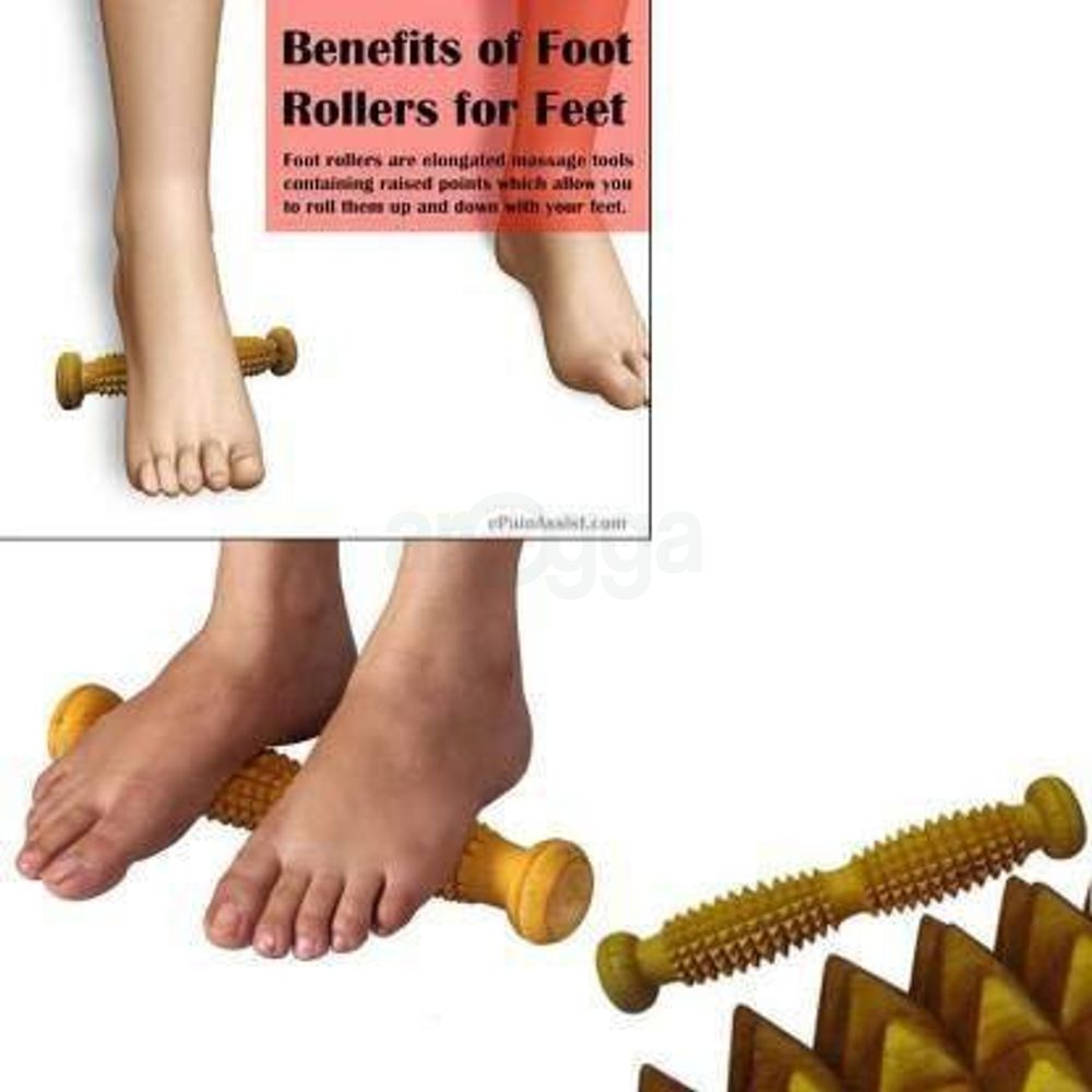 Foot Massager Wooden Roller Acupressure Points Arogga Online