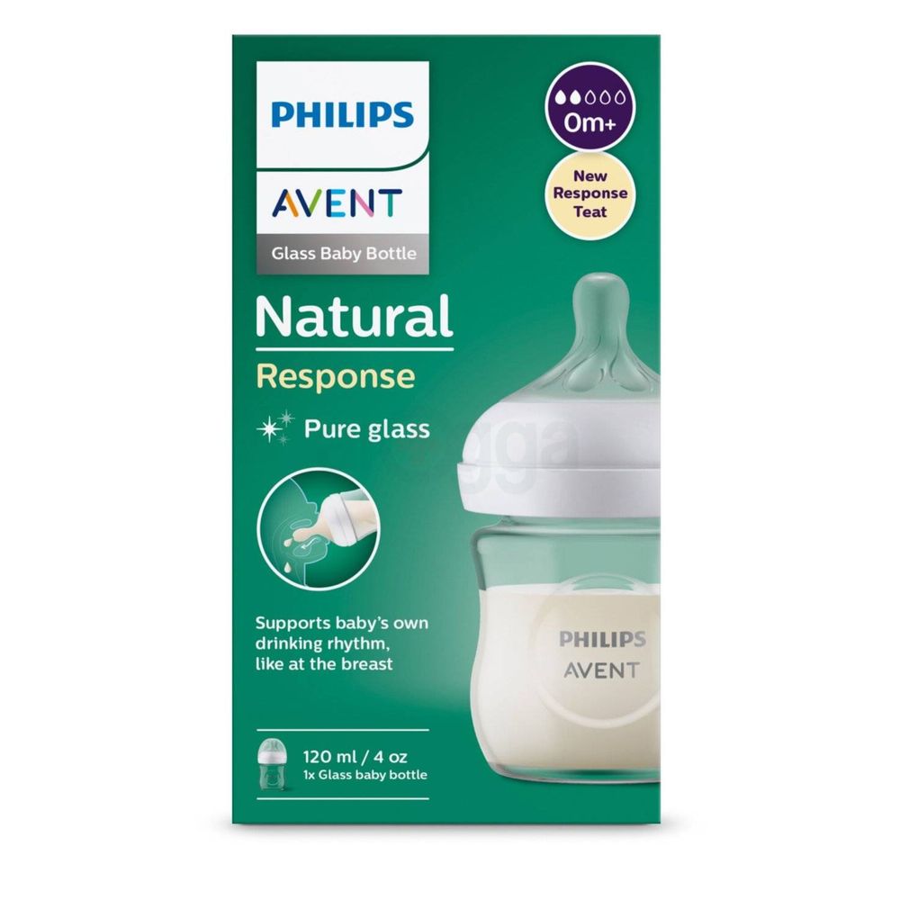 Philips Avent Natural Response Glass Feeding Bottle (0+) -120ml