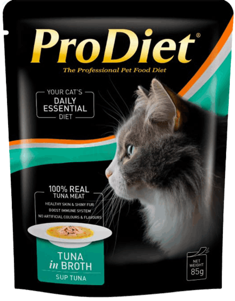 Prodiet Adult Cat Food Tuna In Broth 85g Pouch