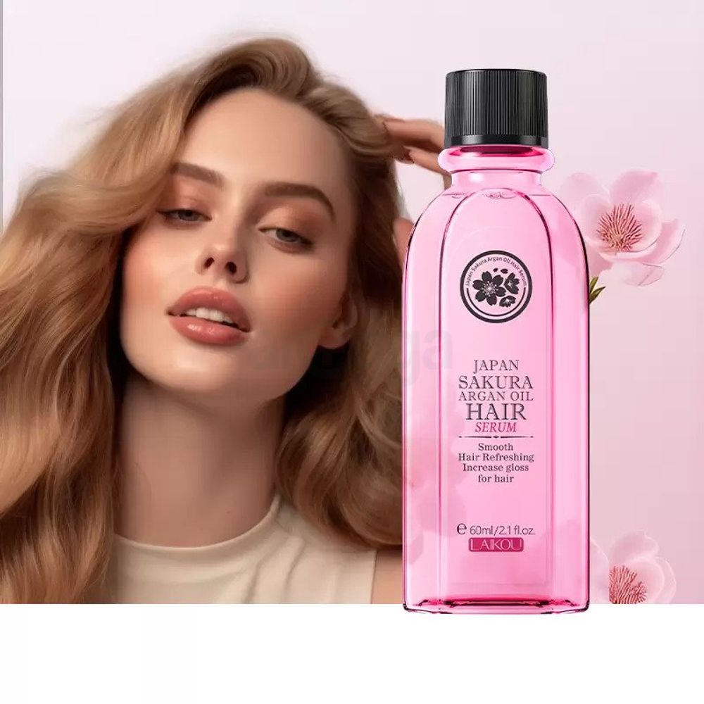 LAIKOU Japan Sakura Argan Oil Hair Serum - Arogga Beauty Store