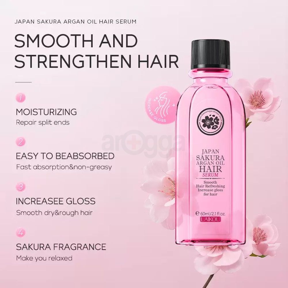 LAIKOU Japan Sakura Argan Oil Hair Serum - Arogga Beauty Store